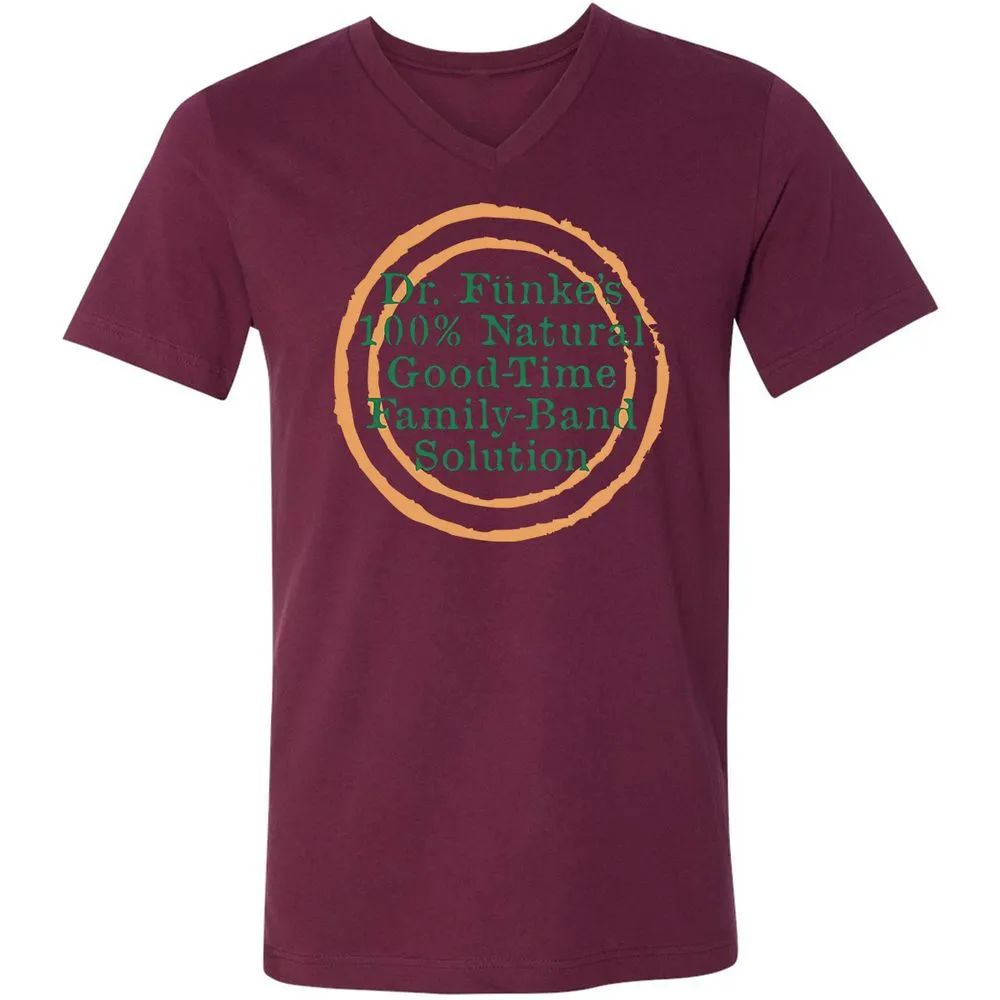 Unisex V-Neck T-Shirt - Y8ZJLUCW - Maroon - 6