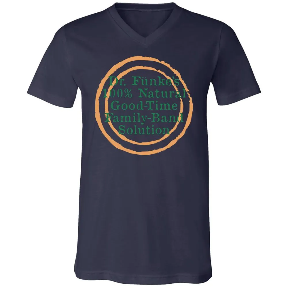 Unisex V-Neck T-Shirt - Y8ZJLUCW - Navy - 9