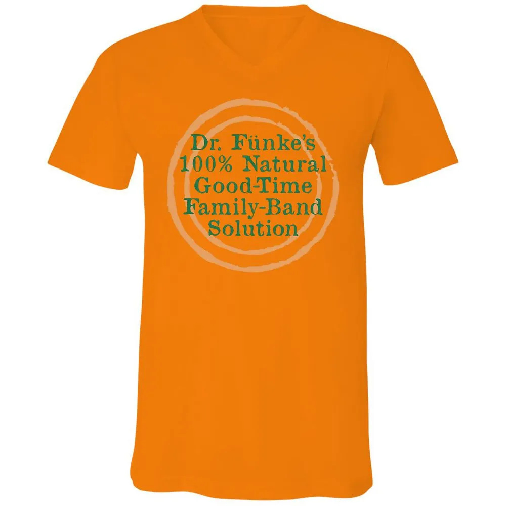 Unisex V-Neck T-Shirt - Y8ZJLUCW - Orange - 11