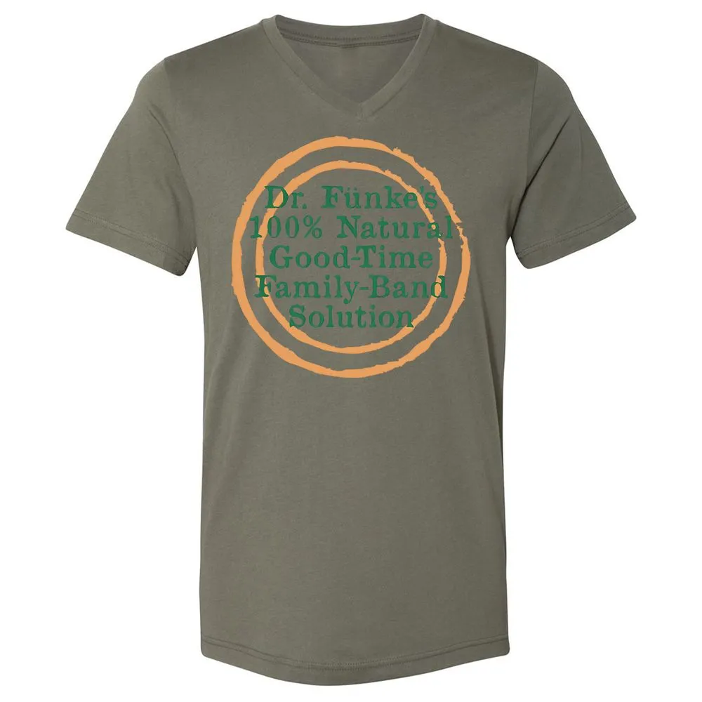 Unisex V-Neck T-Shirt - Y8ZJLUCW - Military Green - 10