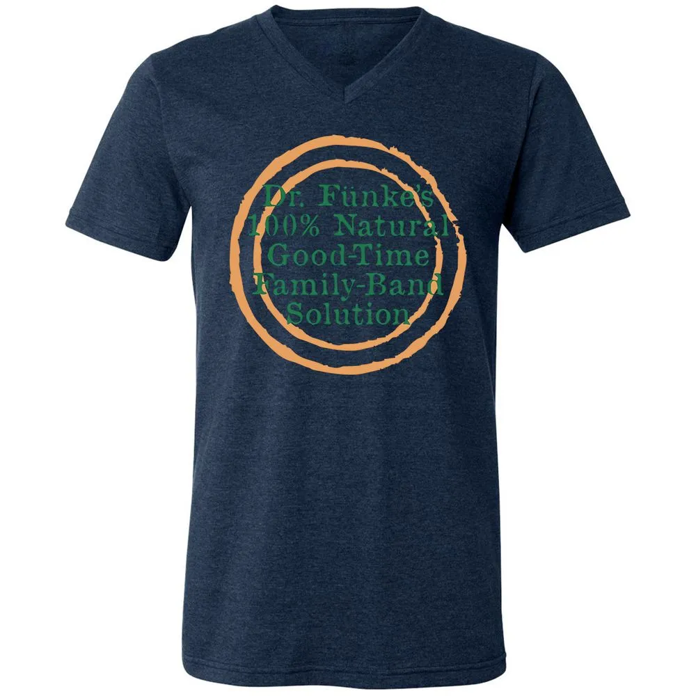 Unisex V-Neck T-Shirt - Y8ZJLUCW - Heather Navy - 15