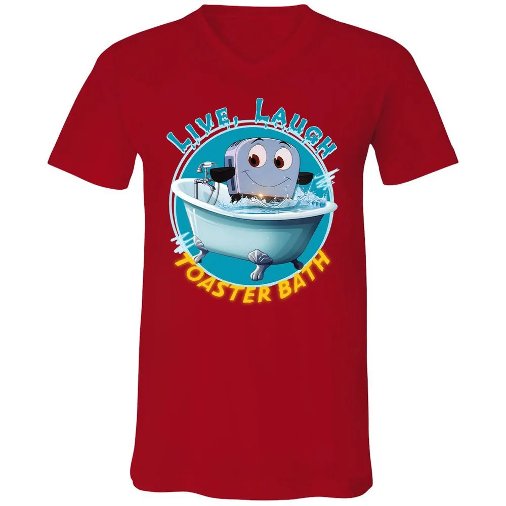 Unisex V-Neck T-Shirt - J9FXSJQ9 - Red - 3