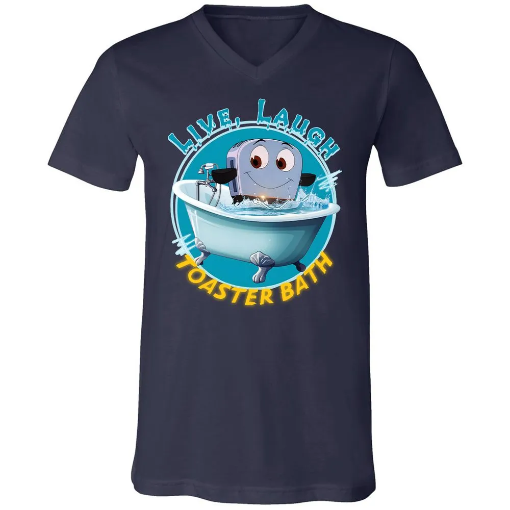 Unisex V-Neck T-Shirt - J9FXSJQ9 - Navy - 9