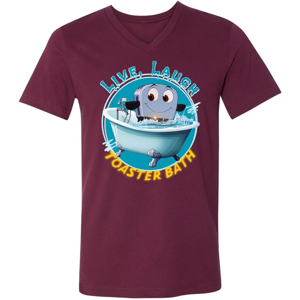 Unisex V-Neck T-Shirt - J9FXSJQ9 - Maroon - 6