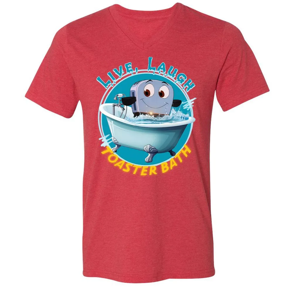 Unisex V-Neck T-Shirt - J9FXSJQ9 - Heather Red - 5