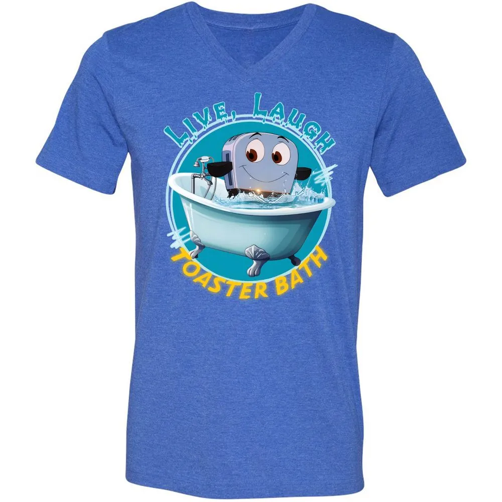 Unisex V-Neck T-Shirt - J9FXSJQ9 - Heather True Royal - 14