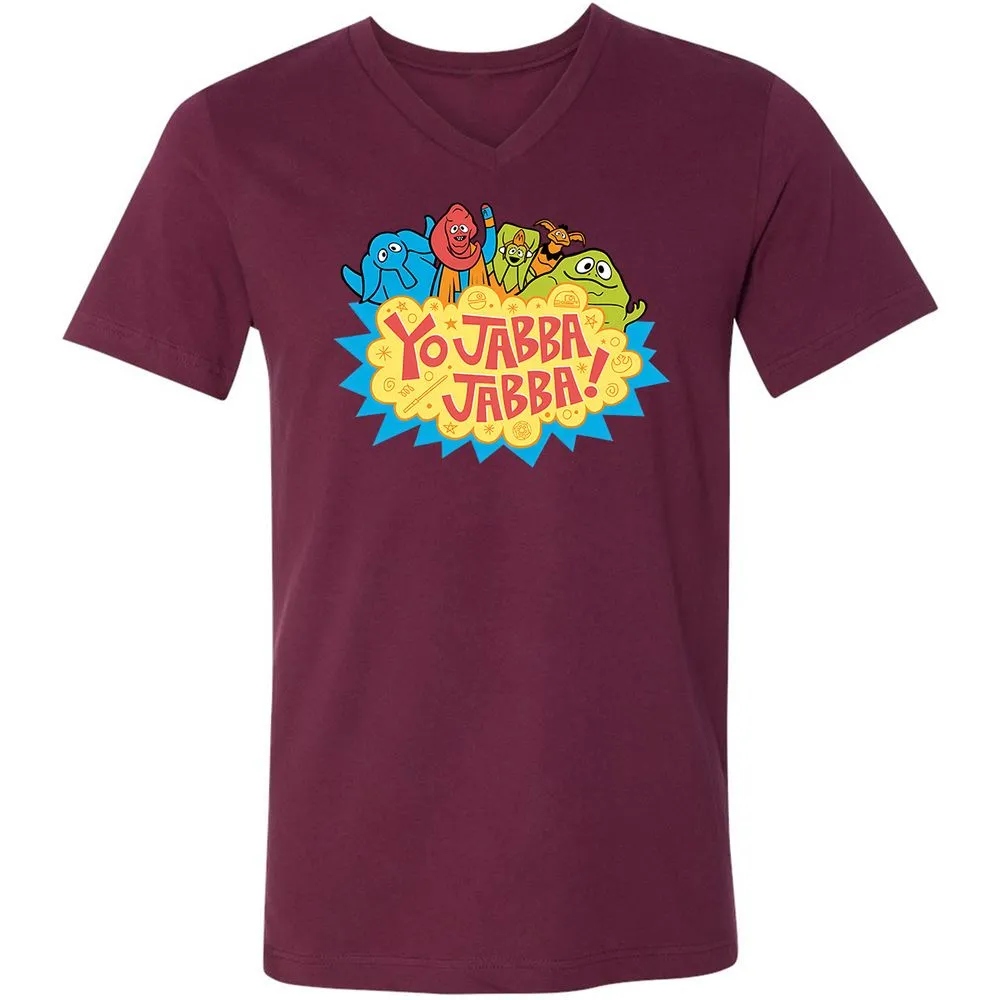 Unisex V-Neck T-Shirt - Q1DNC96N - Maroon - 6