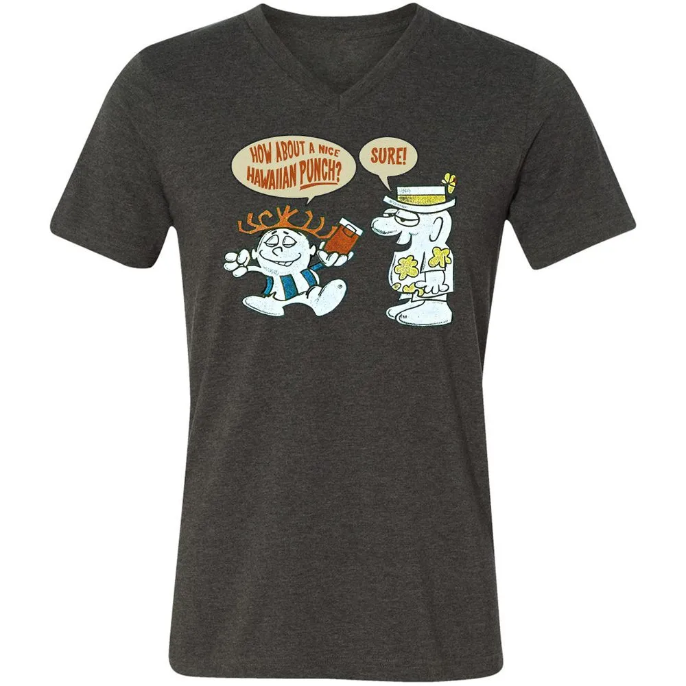Unisex V-Neck T-Shirt - 1EMZ4HRK - Dark Grey Heather - 8