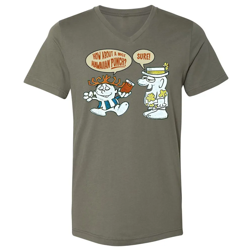 Unisex V-Neck T-Shirt - 1EMZ4HRK - Military Green - 10