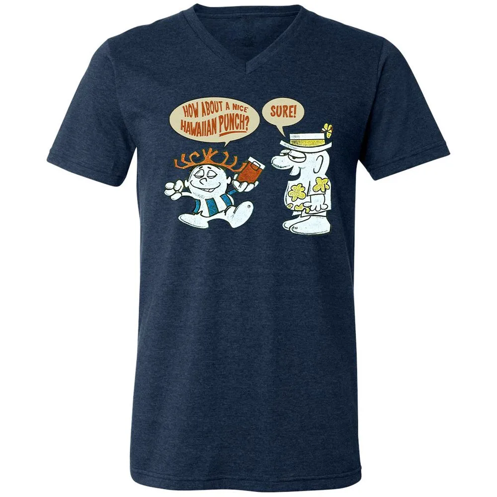 Unisex V-Neck T-Shirt - 1EMZ4HRK - Heather Navy - 15