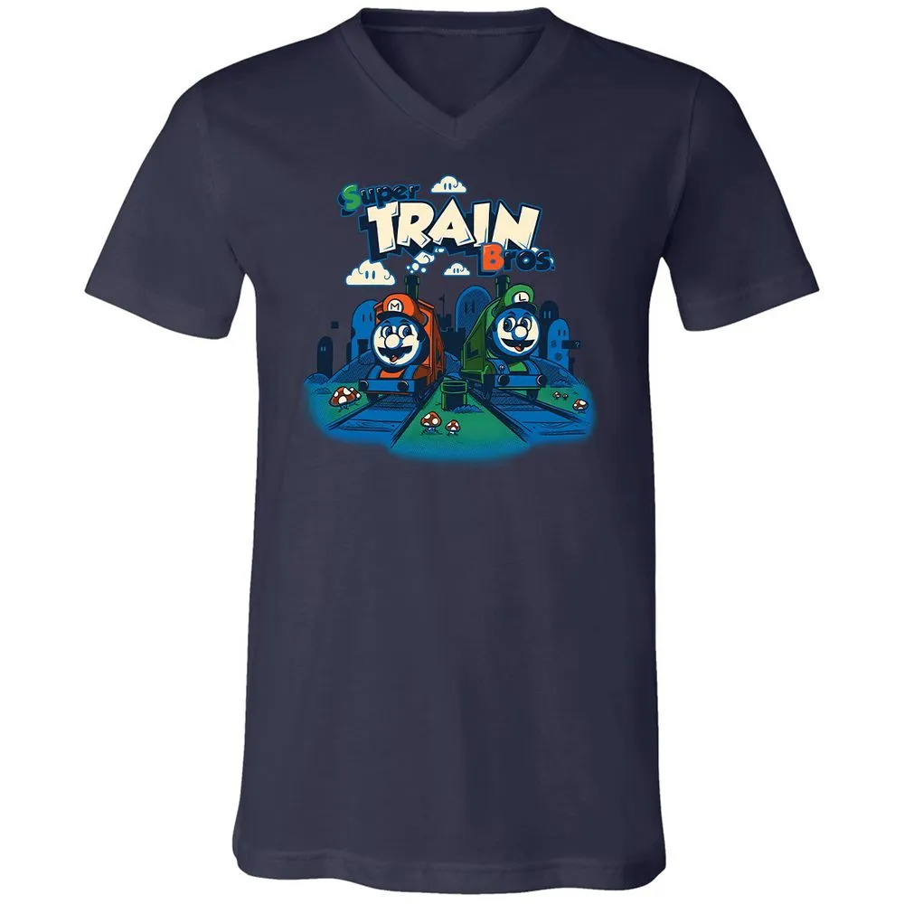 Unisex V-Neck T-Shirt - 3Z8ULW36 - Navy - 9