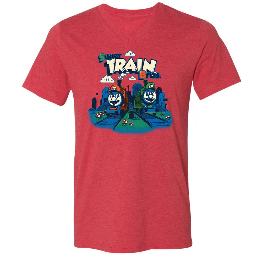 Unisex V-Neck T-Shirt - 3Z8ULW36 - Heather Red - 5