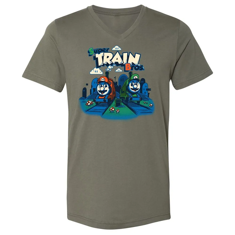 Unisex V-Neck T-Shirt - 3Z8ULW36 - Military Green - 10