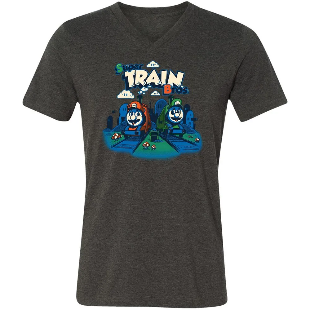 Unisex V-Neck T-Shirt - 3Z8ULW36 - Dark Grey Heather - 8