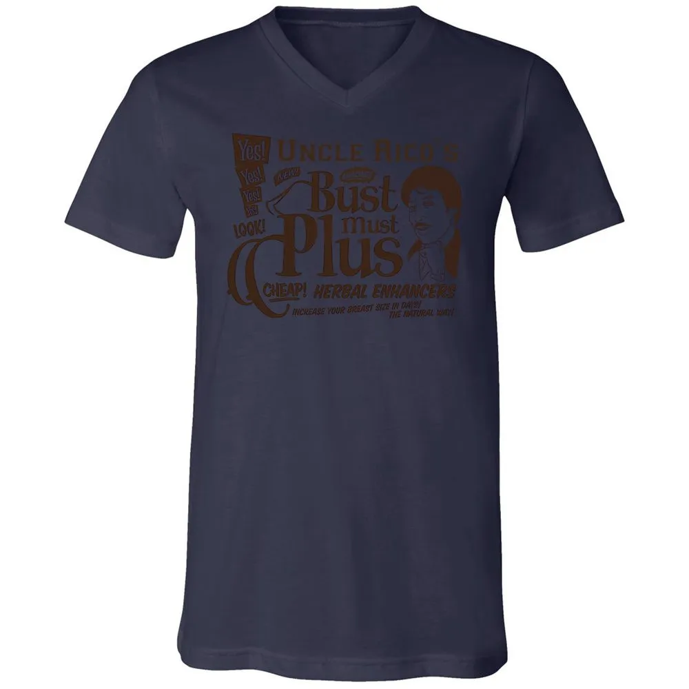 Unisex V-Neck T-Shirt - HGAUQ1ZV - Navy - 9