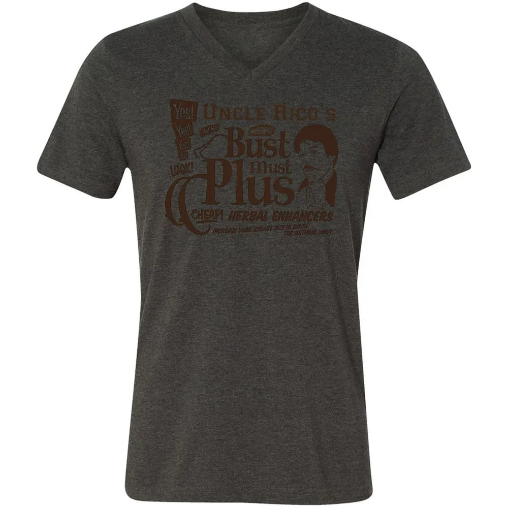 Unisex V-Neck T-Shirt - HGAUQ1ZV - Dark Grey Heather - 8