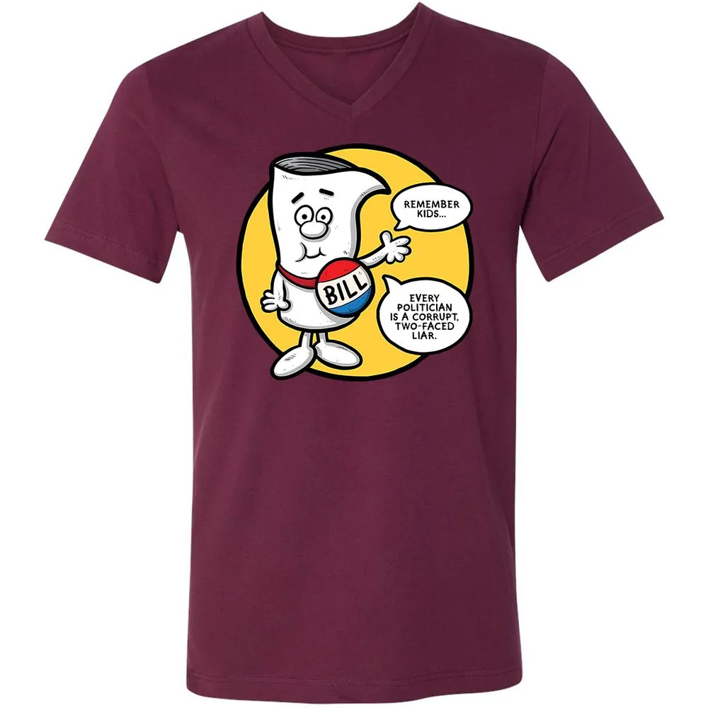 Unisex V-Neck T-Shirt - Q23BNVCG - Maroon - 6