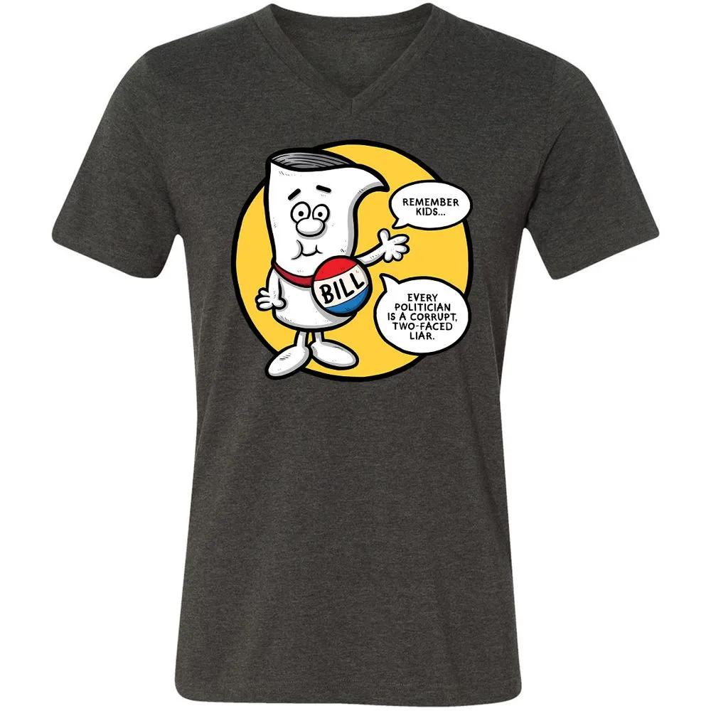 Unisex V-Neck T-Shirt - Q23BNVCG - Dark Grey Heather - 8