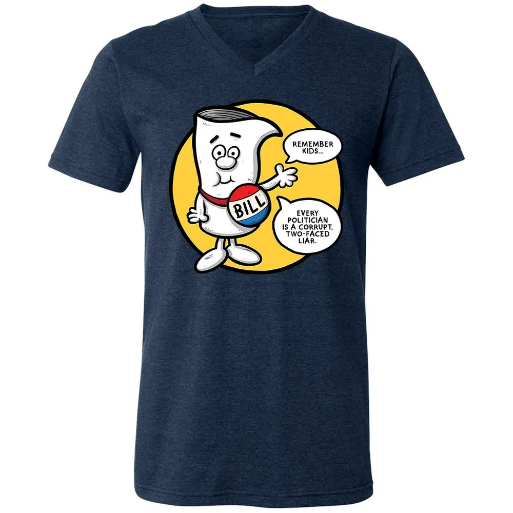 Unisex V-Neck T-Shirt - Q23BNVCG - Heather Navy - 15