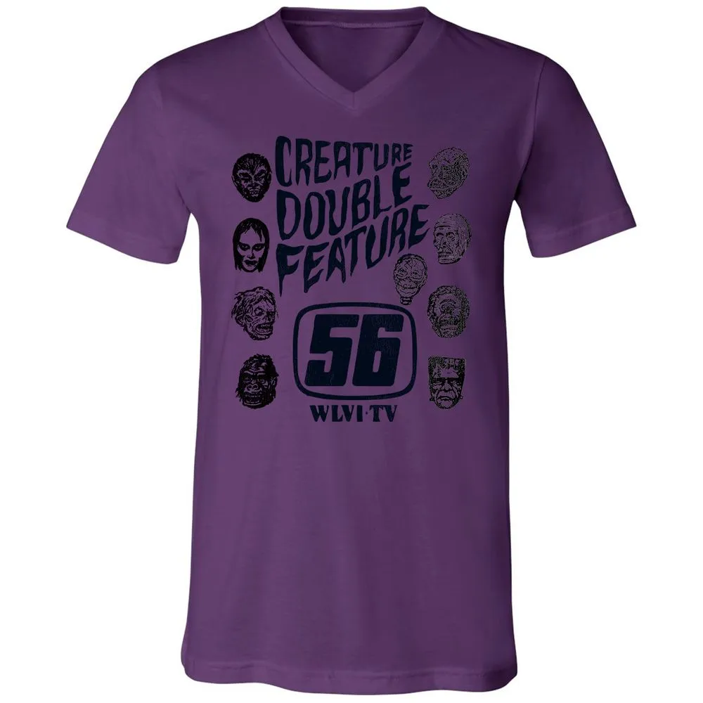Unisex V-Neck T-Shirt - ZKUNZFPK - Team Purple - 2