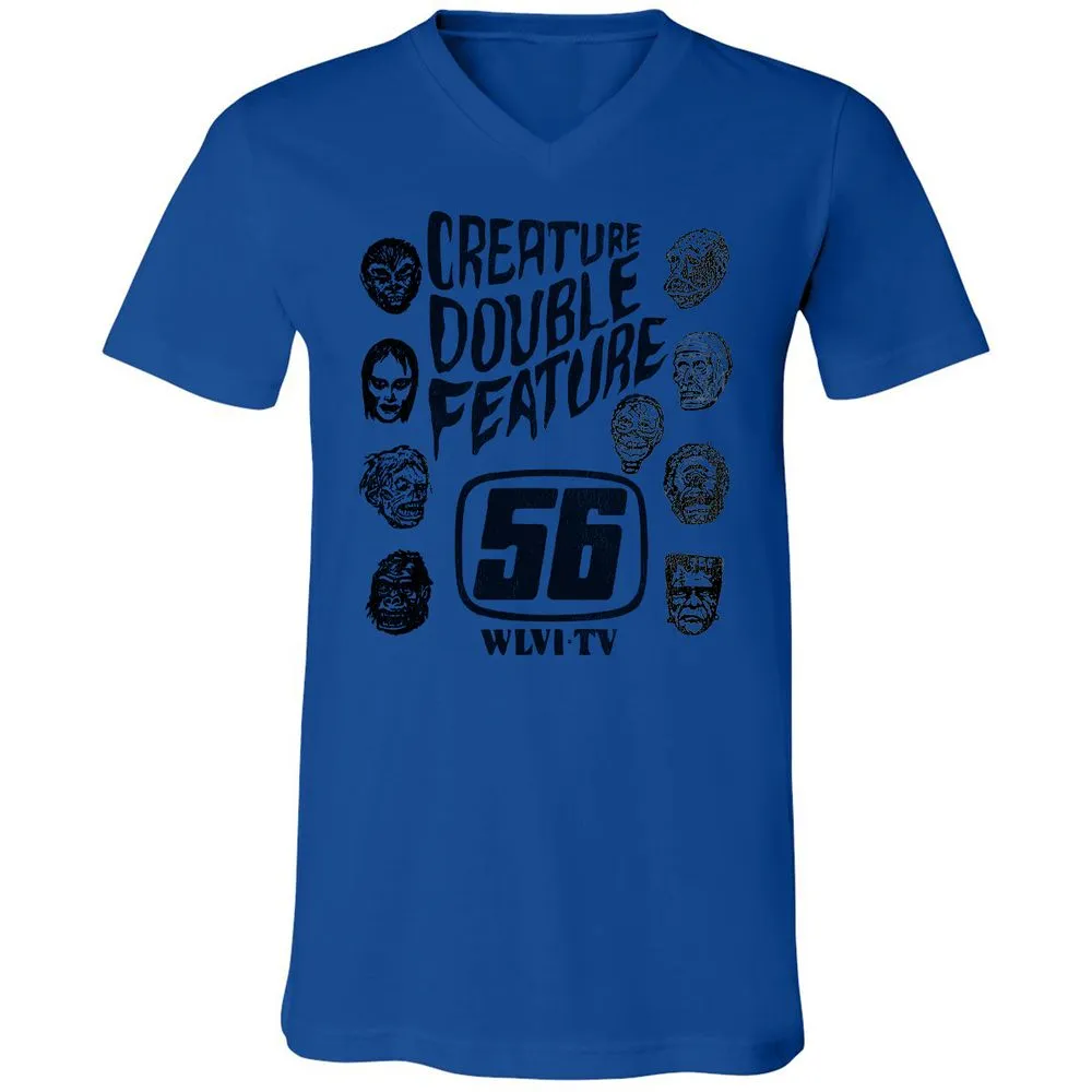 Unisex V-Neck T-Shirt - ZKUNZFPK - True Royal - 4