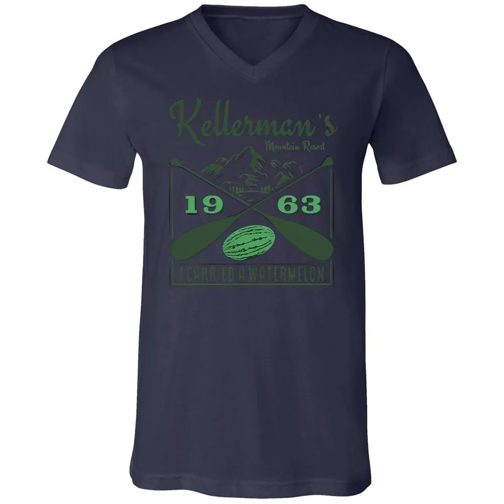 Unisex V-Neck T-Shirt - TAT3ANAT - Navy - 9