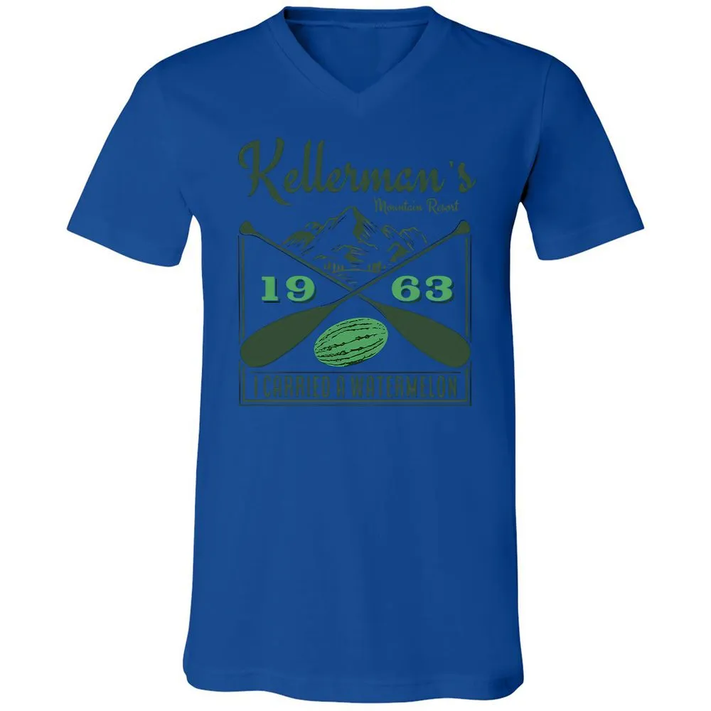 Unisex V-Neck T-Shirt - TAT3ANAT - True Royal - 4