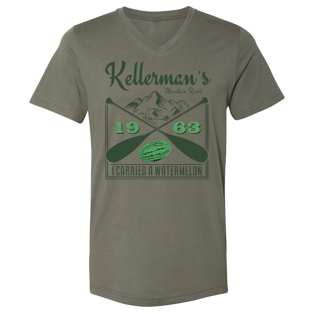 Unisex V-Neck T-Shirt - TAT3ANAT - Military Green - 10