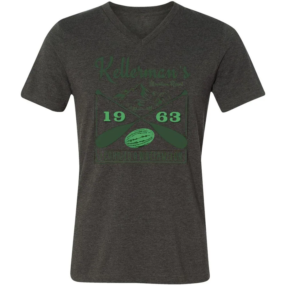Unisex V-Neck T-Shirt - TAT3ANAT - Dark Grey Heather - 8