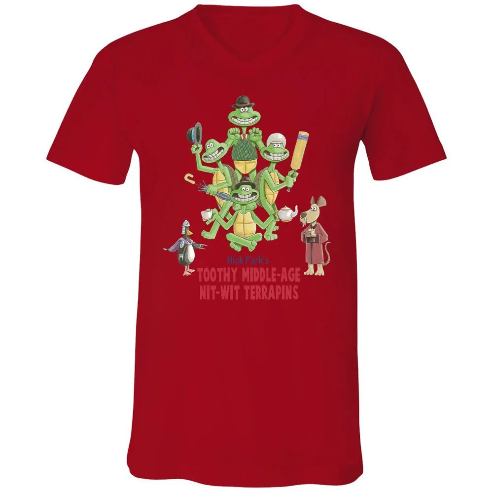 Unisex V-Neck T-Shirt - 3EB1U517 - Red - 3