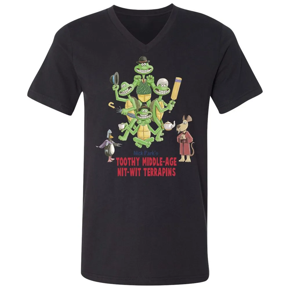 Unisex V-Neck T-Shirt - 3EB1U517 - Black - 16