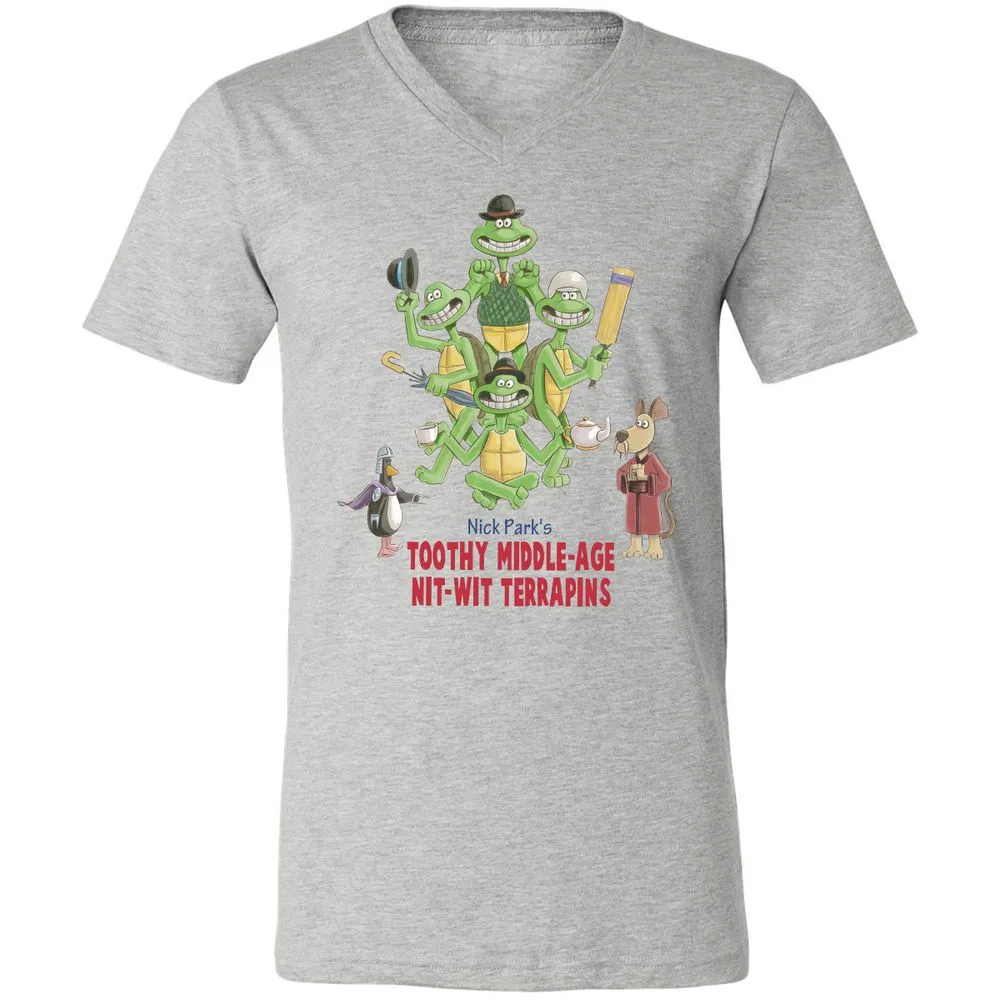 Unisex V-Neck T-Shirt - 3EB1U517 - Athletic Heather - 7