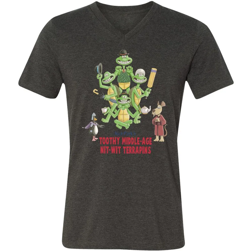 Unisex V-Neck T-Shirt - 3EB1U517 - Dark Grey Heather - 8