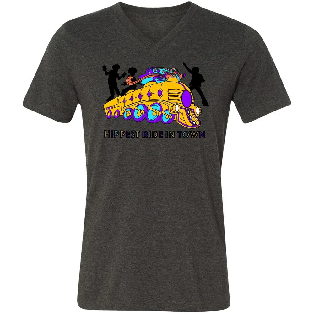Unisex V-Neck T-Shirt - 1S7VDVJG - Dark Grey Heather - 8