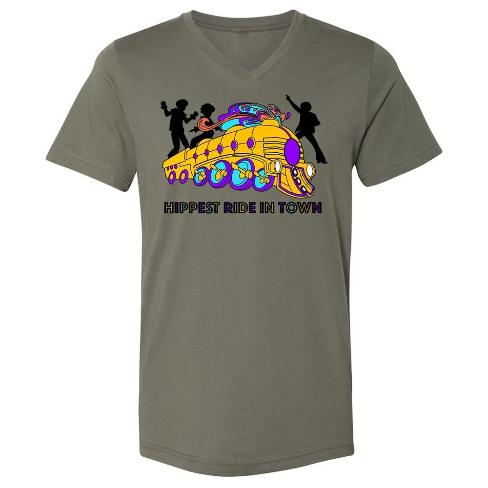 Unisex V-Neck T-Shirt - 1S7VDVJG - Military Green - 10