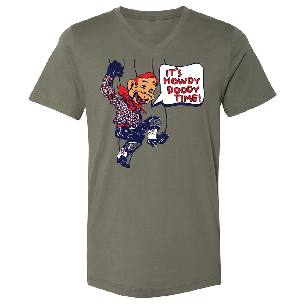 Unisex V-Neck T-Shirt - TXFQE2PB - Military Green - 10