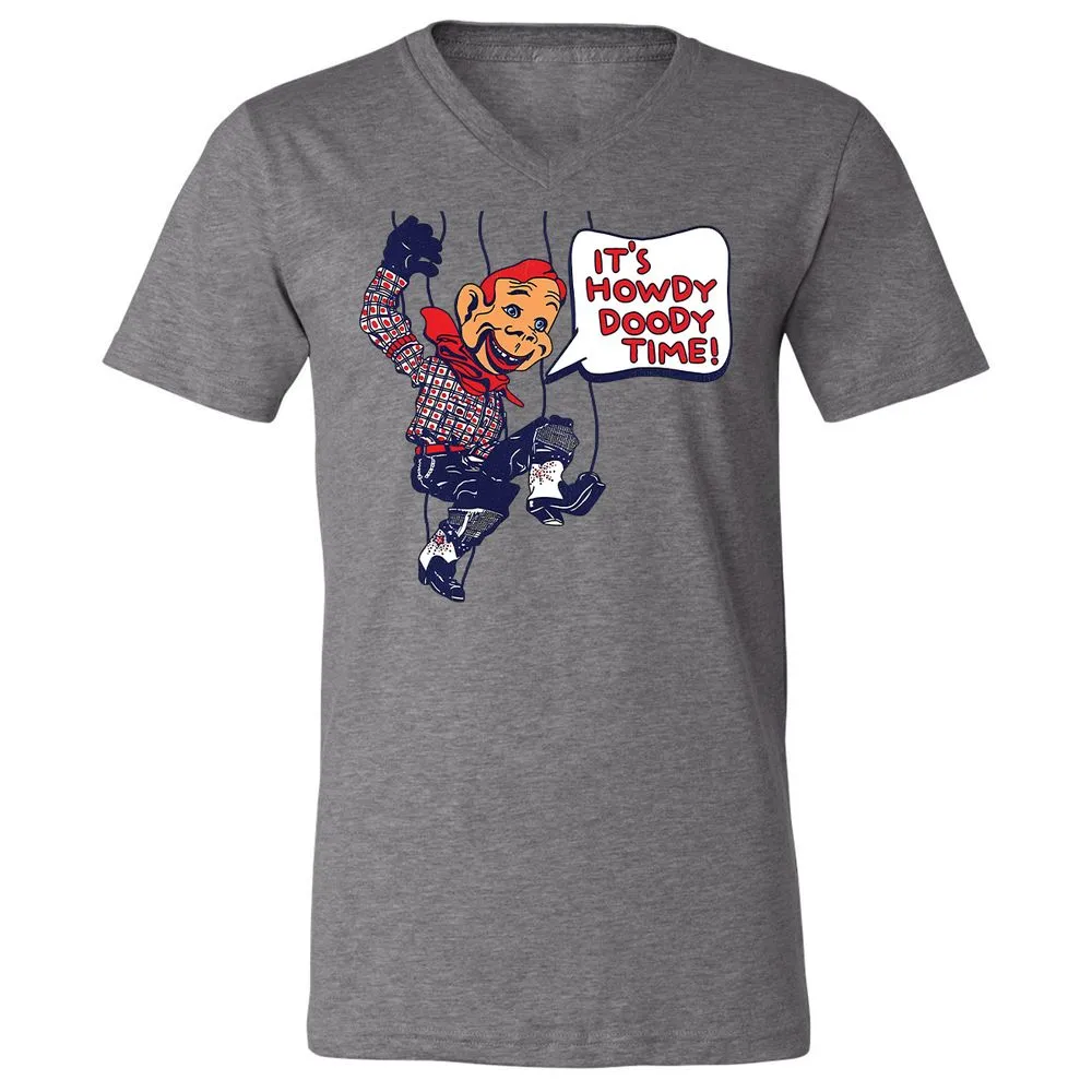 Unisex V-Neck T-Shirt - TXFQE2PB - Deep Heather - 13