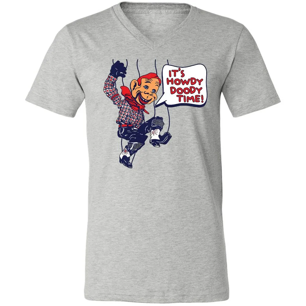 Unisex V-Neck T-Shirt - TXFQE2PB - Athletic Heather - 7