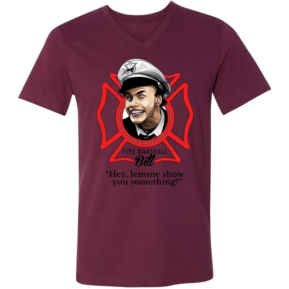 Unisex V-Neck T-Shirt - BE2N96R8 - Maroon - 6