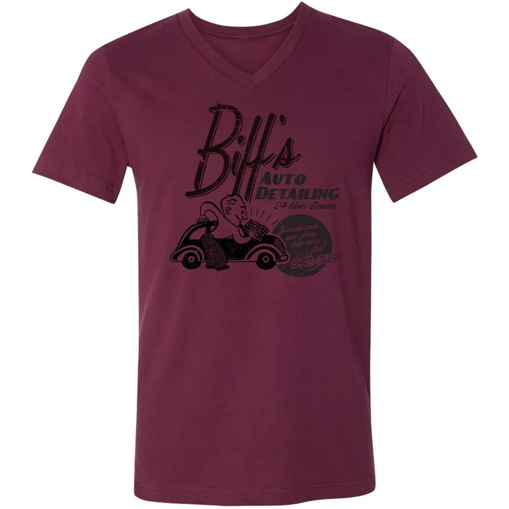 Unisex V-Neck T-Shirt - AHY7LPA8 - Maroon - 6