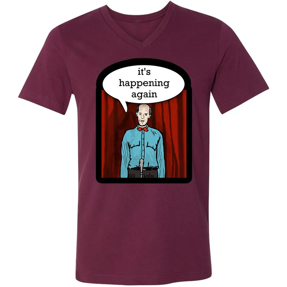 Unisex V-Neck T-Shirt - WV35CDFX - Maroon - 6