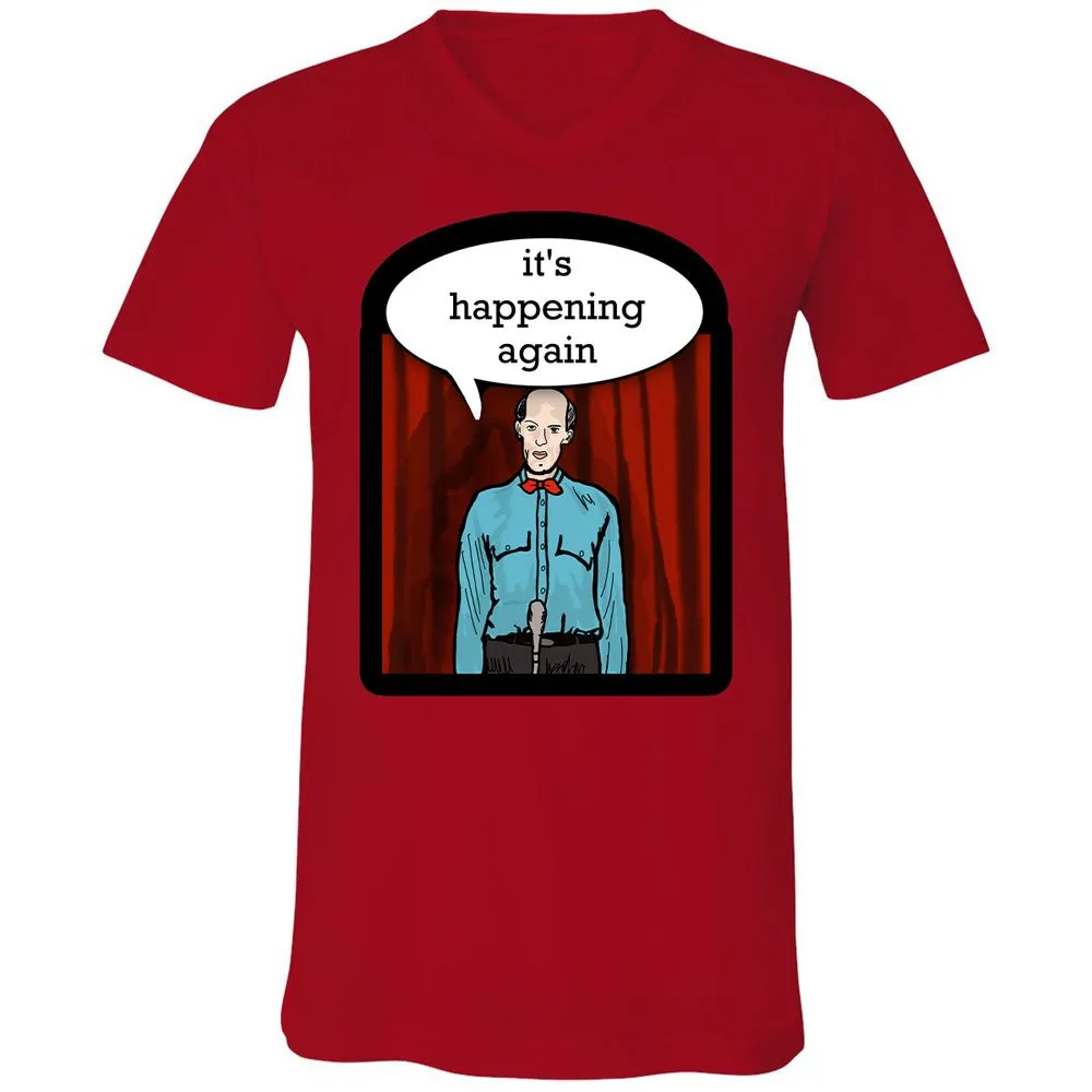 Unisex V-Neck T-Shirt - WV35CDFX - Red - 3