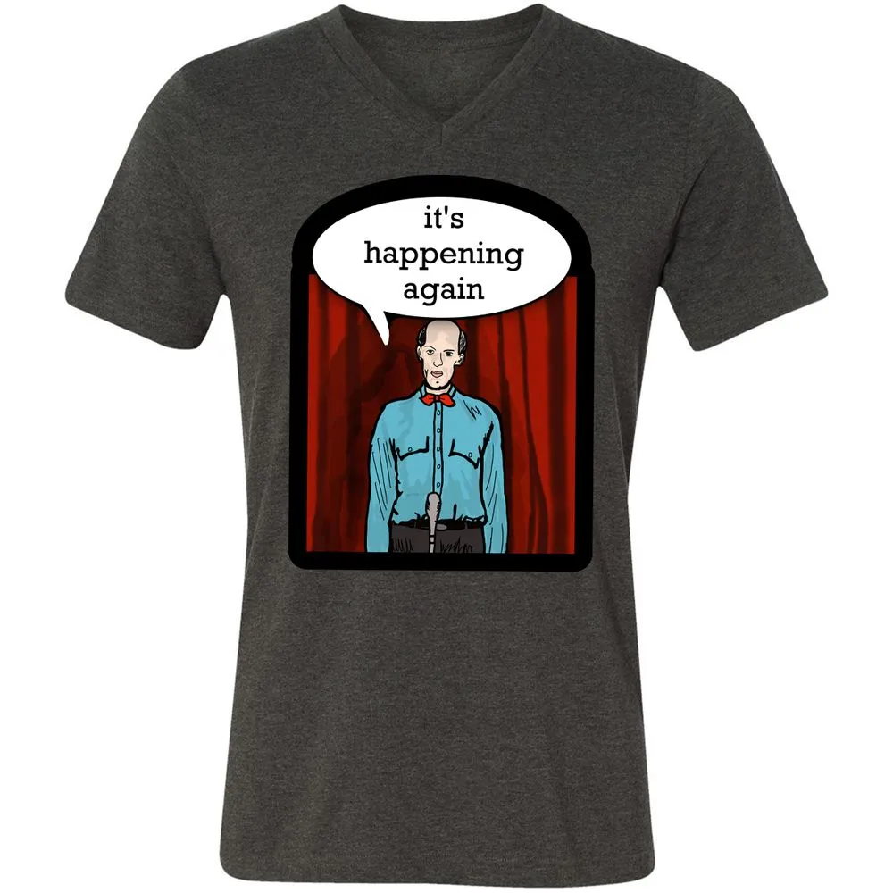 Unisex V-Neck T-Shirt - WV35CDFX - Dark Grey Heather - 8