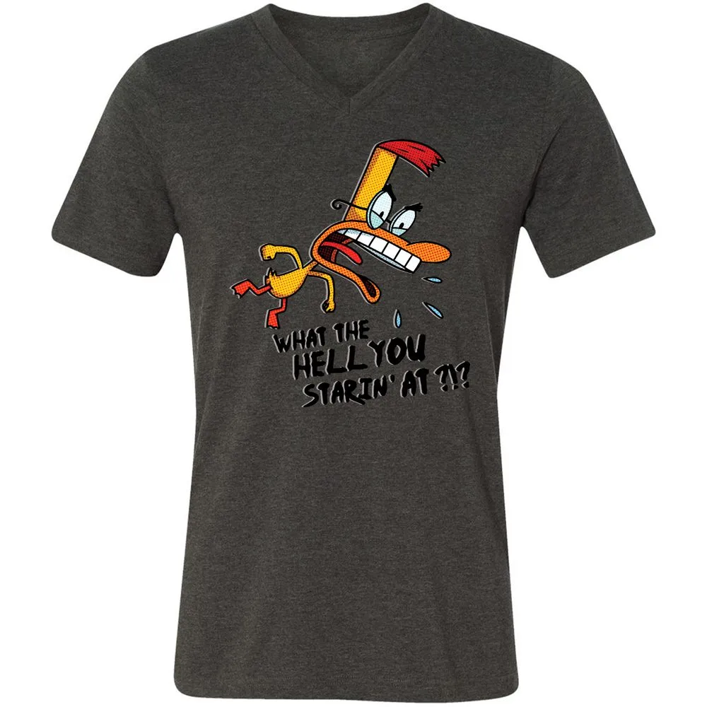 Unisex V-Neck T-Shirt - K6YAS41V - Dark Grey Heather - 8