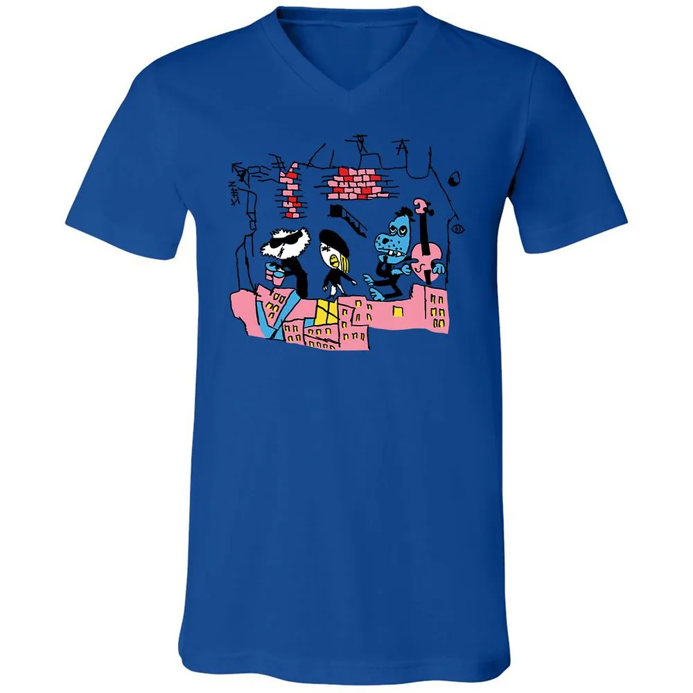 Unisex V-Neck T-Shirt - 33CYGVP8 - True Royal - 4