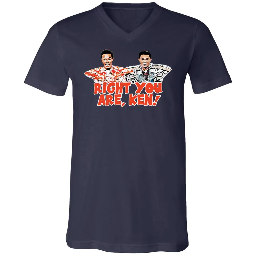 Unisex V-Neck T-Shirt - U2ZJXQJG - Navy - 9