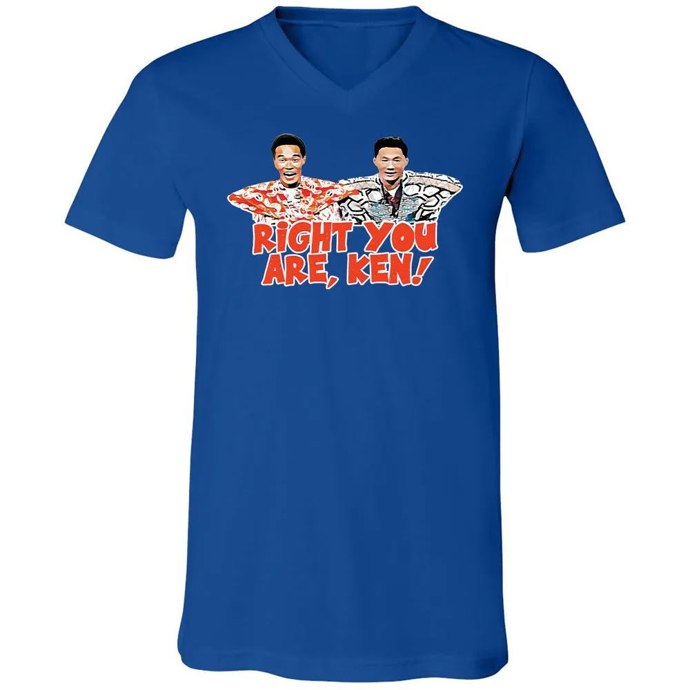 Unisex V-Neck T-Shirt - U2ZJXQJG - True Royal - 4