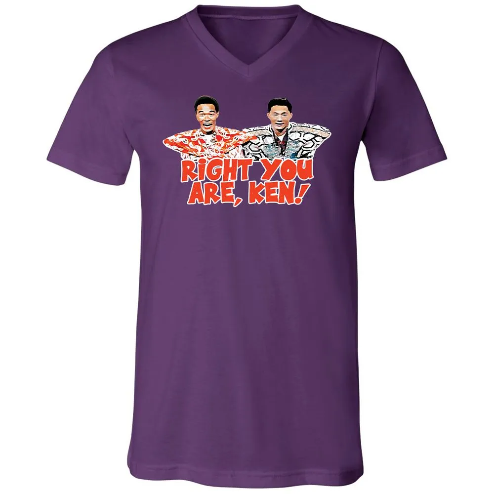 Unisex V-Neck T-Shirt - U2ZJXQJG - Team Purple - 2