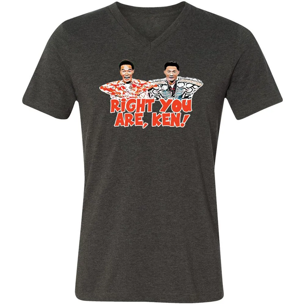 Unisex V-Neck T-Shirt - U2ZJXQJG - Dark Grey Heather - 8