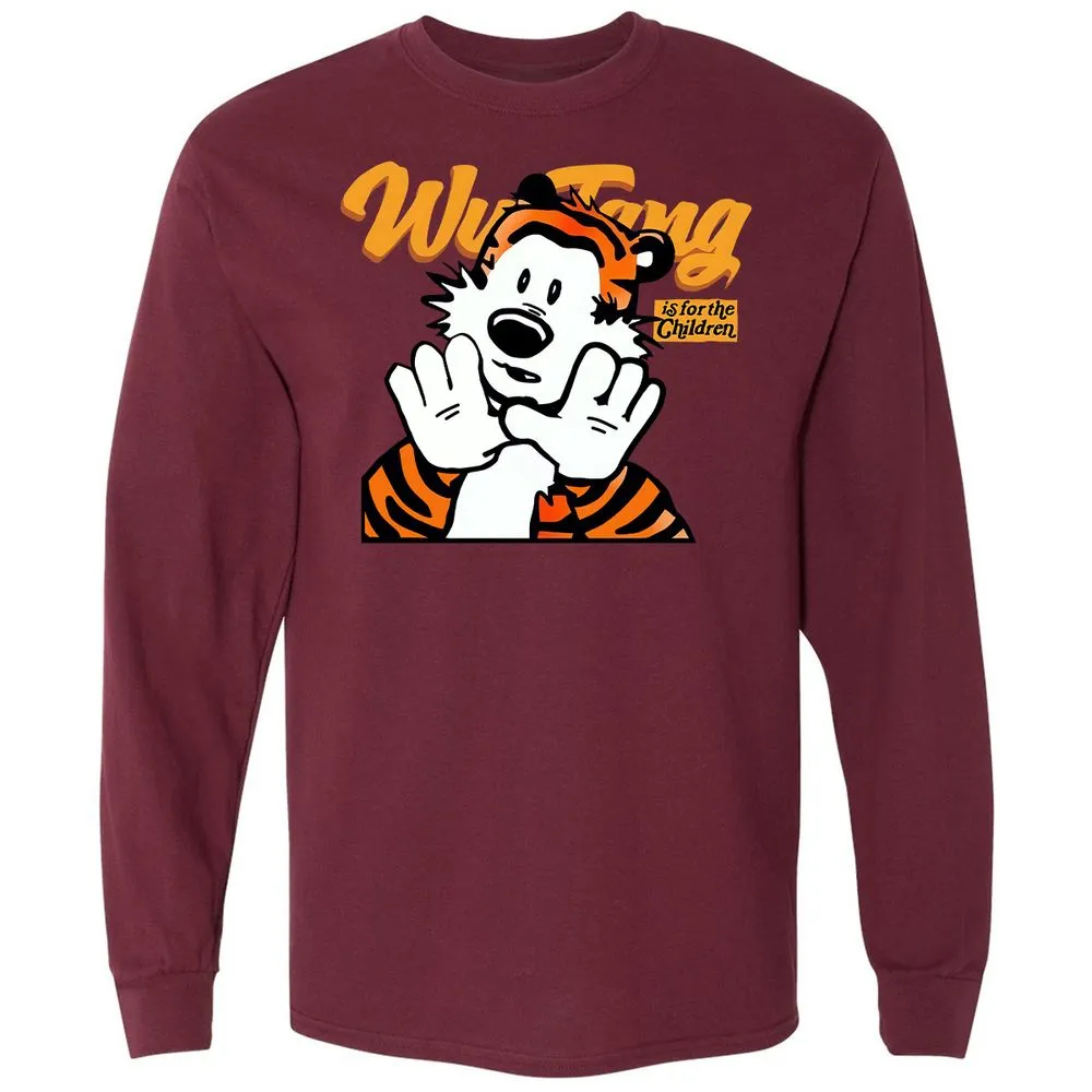 Long Sleeve T-Shirt - E1YMA8R9 - Maroon - 11